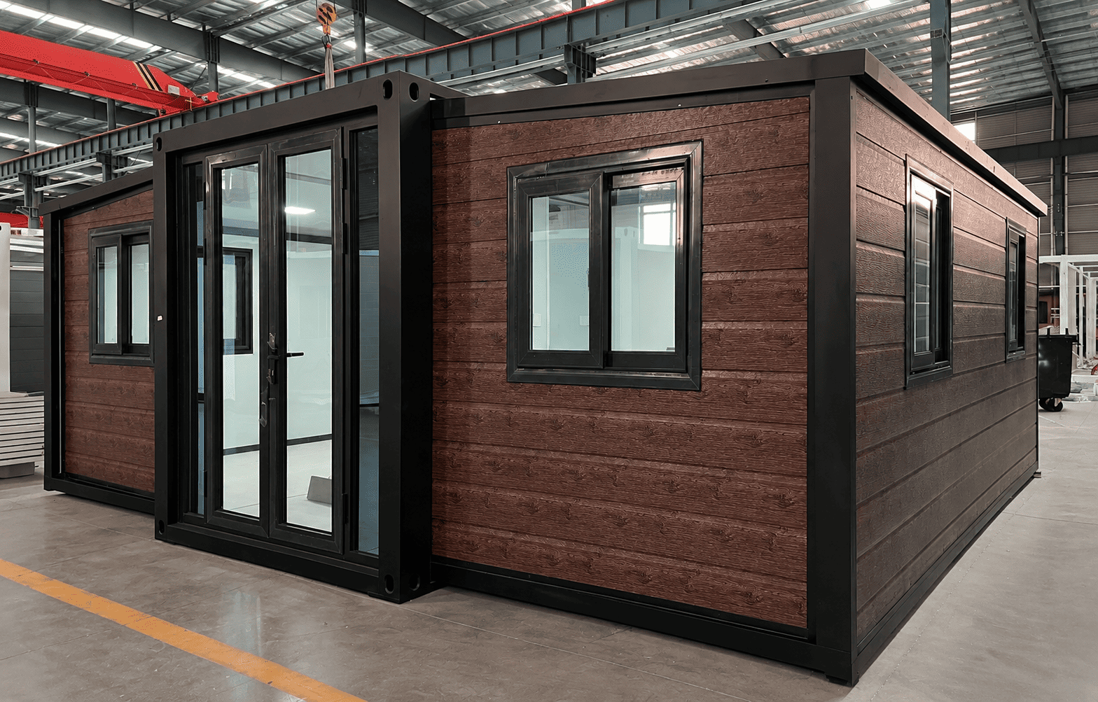 Casa Box 20-футовый расширяющийся контейнер для дома | Модульная каюта темно-серого цвета