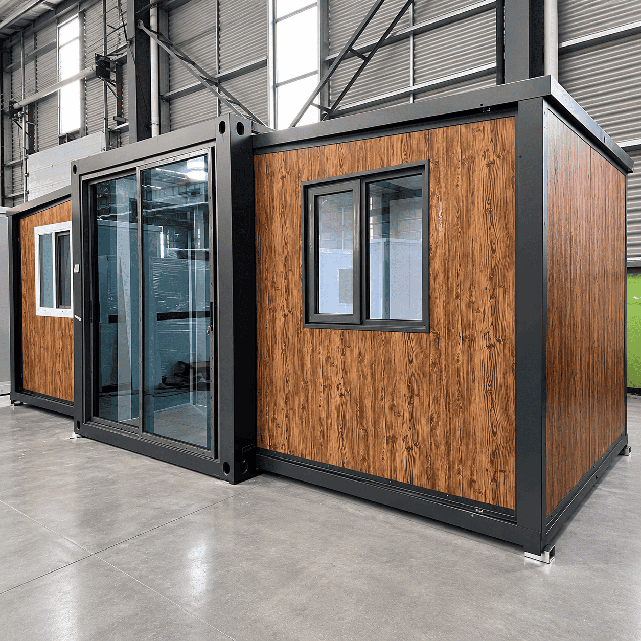 Расширяемый контейнерный дом Casa Box 10 футов | Деревянная кабина с раздвижной дверью