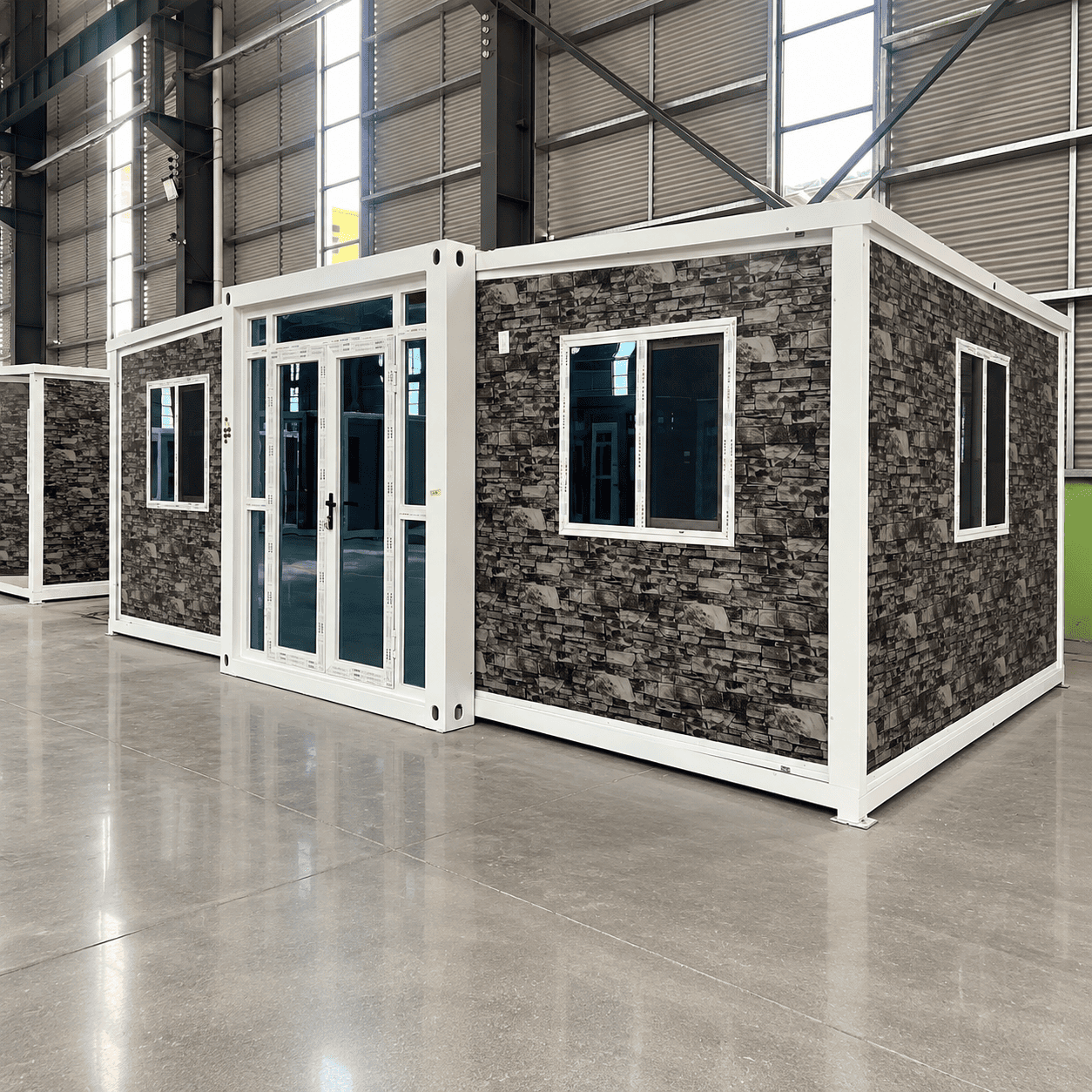 Casa Box 10-футовый расширяемый контейнер для дома | Домик с текстурой камня